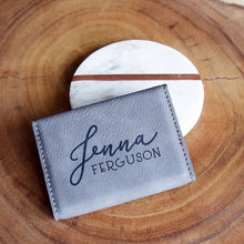 Load image into Gallery viewer, Elegant Cursive Name Business Card Holder