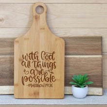 Load image into Gallery viewer, With God All Things Are Possible Paddle Board
