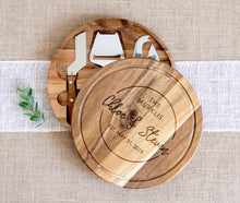 Load image into Gallery viewer, Family Name Circular Cheese Board