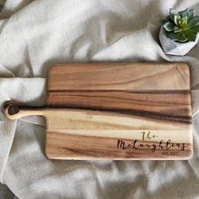 Load image into Gallery viewer, Last Name Script Acacia Paddle Board