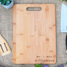 Load image into Gallery viewer, Mr & Mrs Last Name in Right Corner Rectangular Board