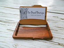 Load image into Gallery viewer, Logo or Custom Design Wood Business Card Holder