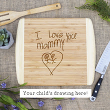 Load image into Gallery viewer, Child's Drawing Two Tone Cutting Board - Custom Design