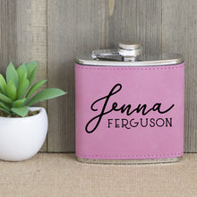 Load image into Gallery viewer, Cursive First and Last Name Flask