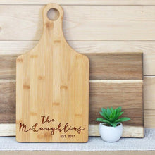 Load image into Gallery viewer, Modern Script Last Name Family Paddle Board