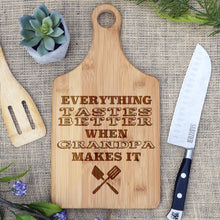 Load image into Gallery viewer, Everything Tastes Better When Grandpa Makes It Paddle Board