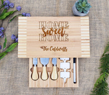 Load image into Gallery viewer, Home Sweet Home Cheese Board with Tools