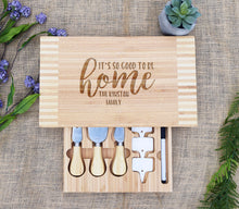 Load image into Gallery viewer, It's Good To Be Home Cheese Board with Tools
