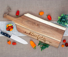 Load image into Gallery viewer, Last Name Script Serving Plank