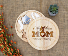 Load image into Gallery viewer, Mom Heart of Family Circular Cheese Board