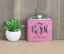 Load image into Gallery viewer, Script Monogram with Date Flask