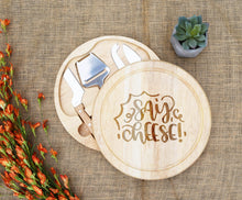 Load image into Gallery viewer, Say Cheese Circular Cheese Board