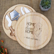 Load image into Gallery viewer, Home Sweet Home State Circular Cheese Board