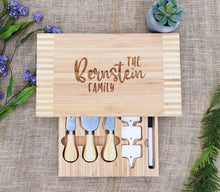 Load image into Gallery viewer, Family Name Cheese Board with Tools