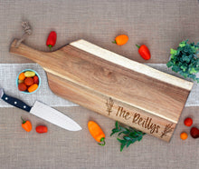 Load image into Gallery viewer, Last Name with plants Serving Plank