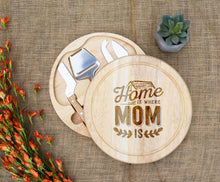 Load image into Gallery viewer, Home is Where Mom is Circular Cheese Board