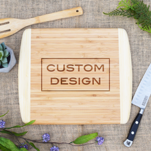Load image into Gallery viewer, Logo or Custom Design Two Tone Cutting Board