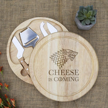 Load image into Gallery viewer, Dinner is Coming Circular Cheese Board