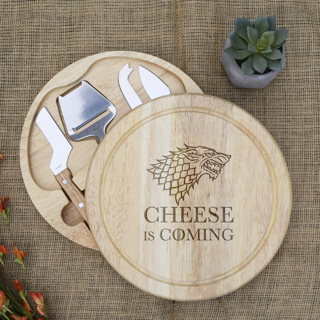 Dinner is Coming Circular Cheese Board