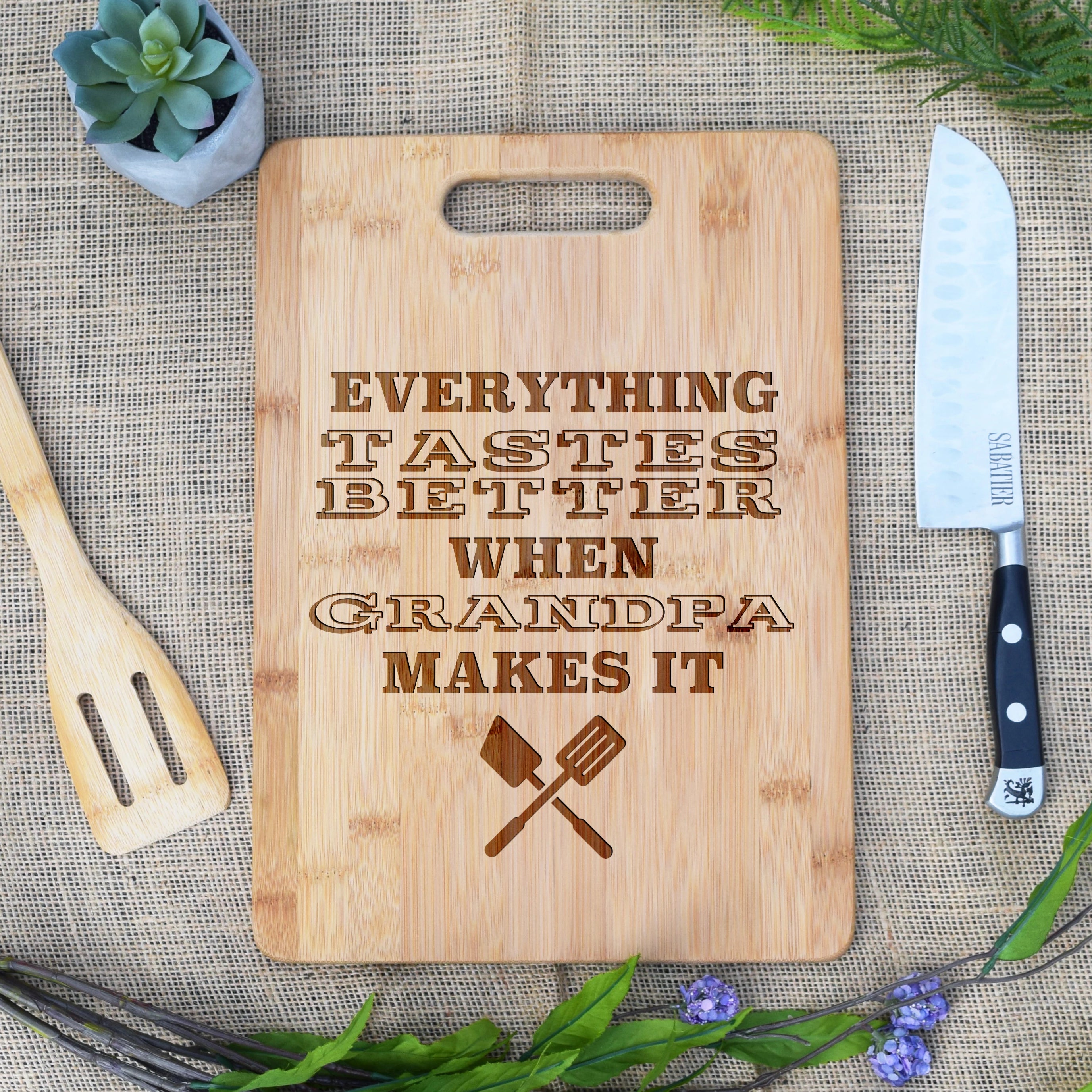 Bamboo Wood Cutting Board Everything Tastes Better When Mom Makes