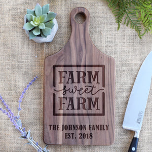 Farm Sweet Farm with Family Name and Est. Year Paddle Board
