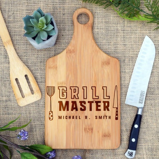 Grill Master Custom Name Paddle Board