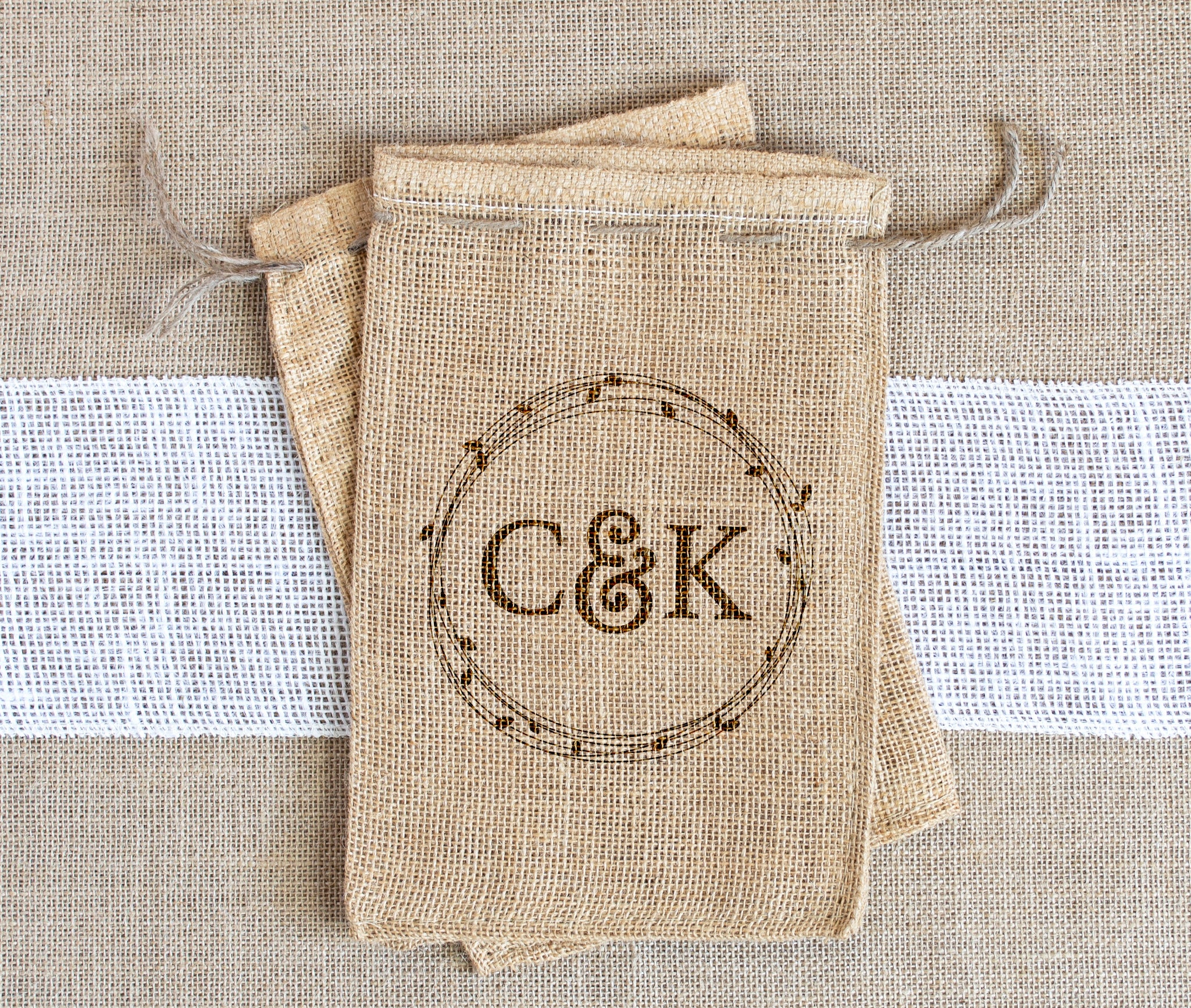 Bag with initials engraved deals