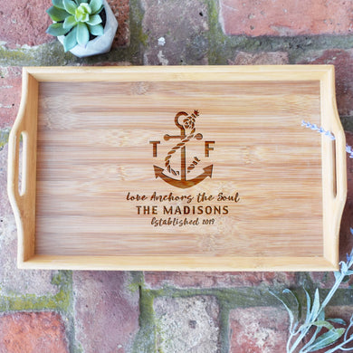 Love Anchors the Soul Serving Tray