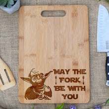 Load image into Gallery viewer, May The Fork Be With You Rectangular Board