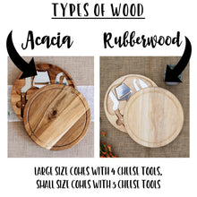 Load image into Gallery viewer, Family Name Wreath with Est. Date Circular Cheese Board