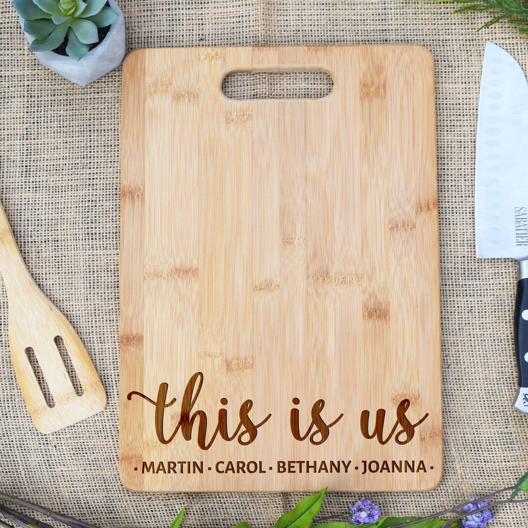 This Is Us Names Rectangular Board