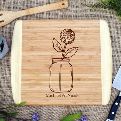 Kitchen Tools Personalized Two-Tone Wood Cutting Boards