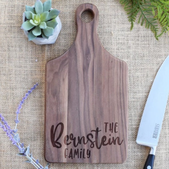 Whimsical Cursive Family Name Paddle Board