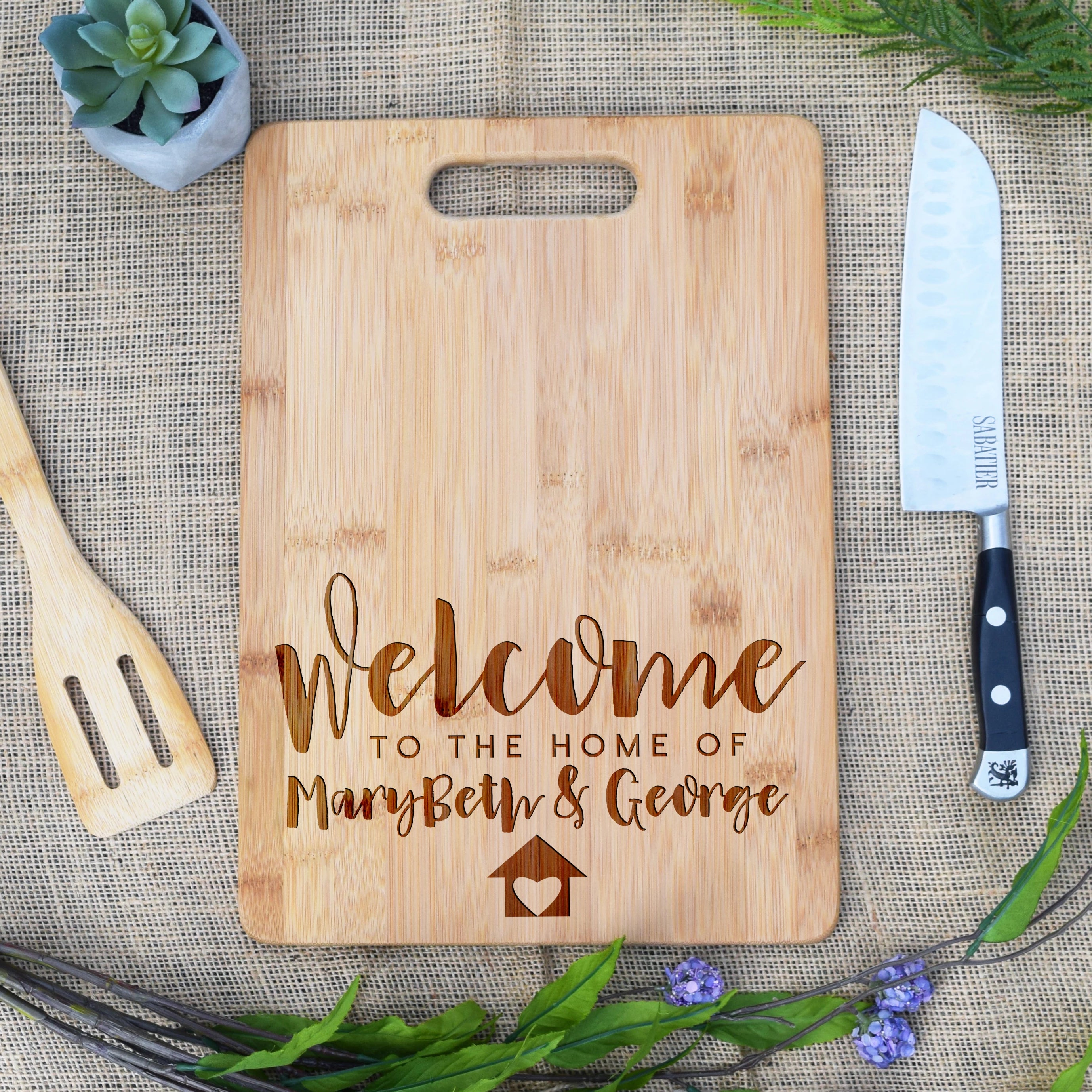 Welcome to our Home Maple Cutting Board – My Kitchen Adorned